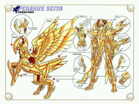 仙女座圣斗士历代圣衣变化 (天马圣斗士圣衣)