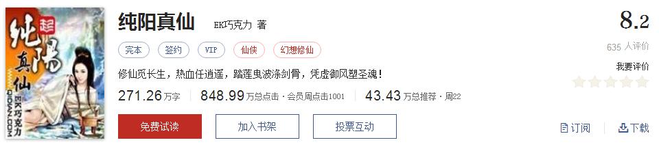 起点8.2分高评分精品网络小说,50本网络小说巅峰神作推荐