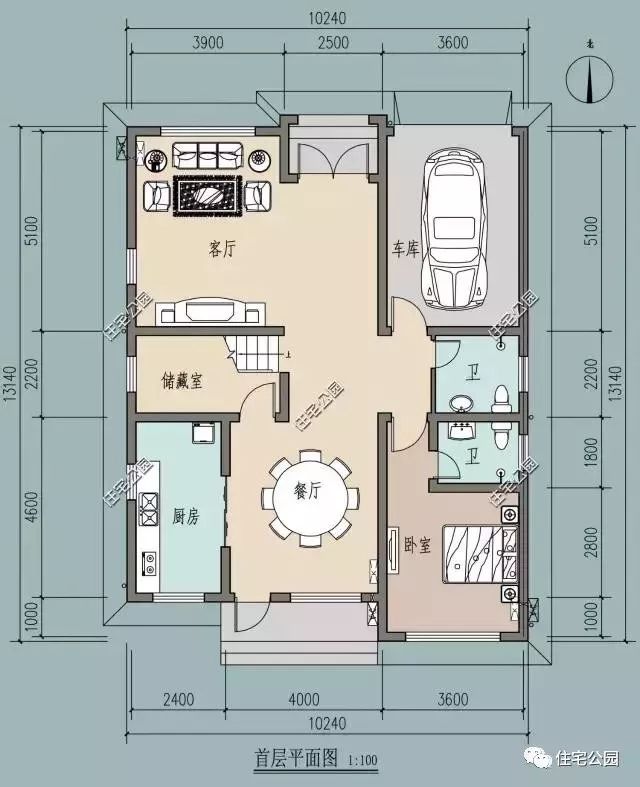 十佳最美农村别墅三层7x12米,农村别墅户型设计大全