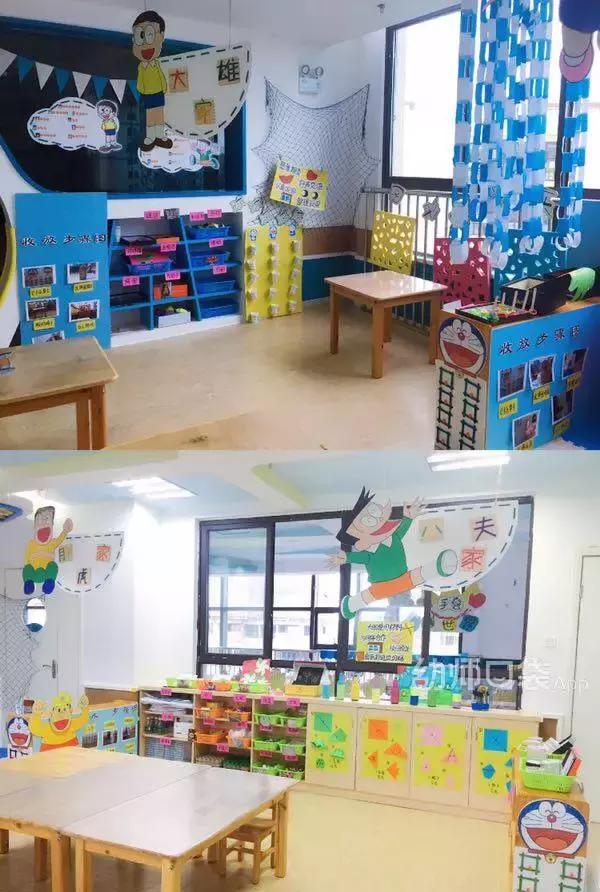 美出天际!幼儿园用小黄人、小猪佩琦、哆啦A梦、米奇做环境