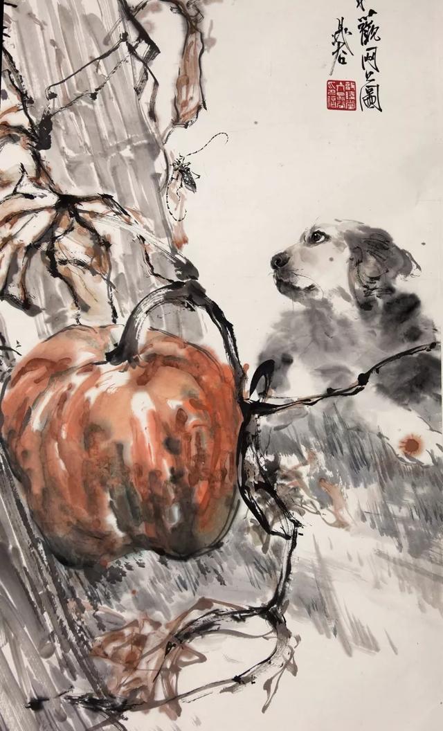 画十二生肖里的狗,晁谷画猫