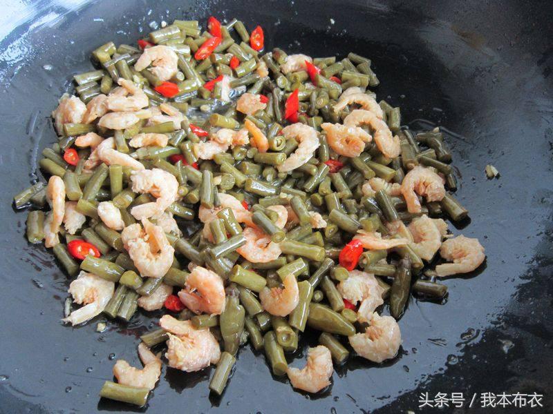 酸豆角炒虾酱,酸豆角炒虾米最正宗的做法