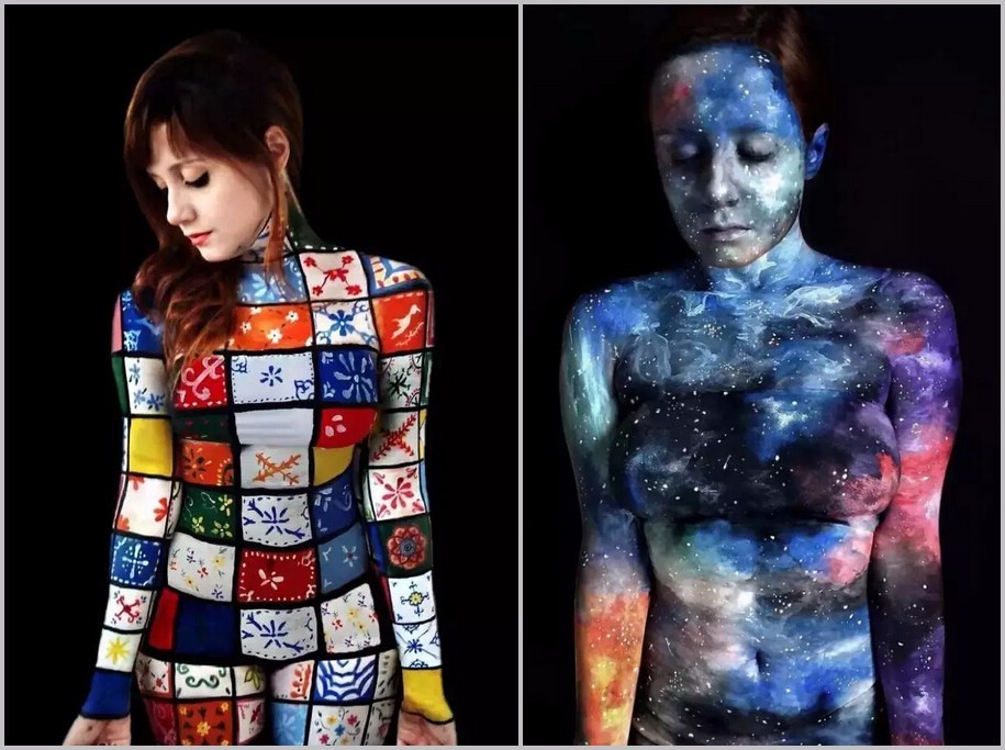 壹闻：美女用身体做画布艺术还是噱头