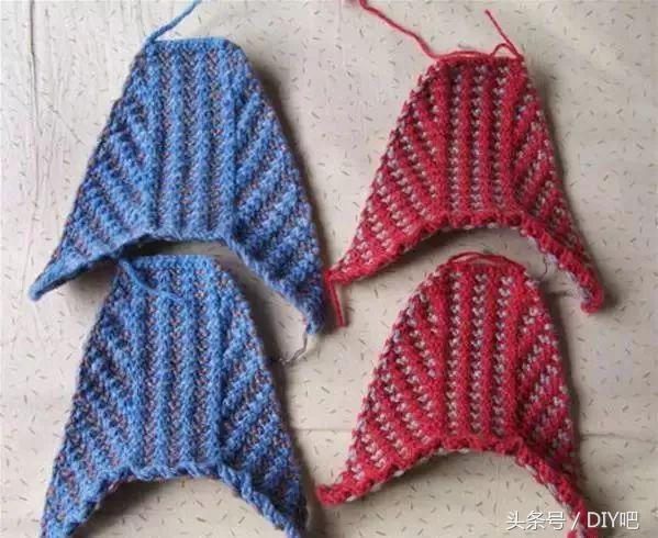 毛线拖鞋棒针编织教程全过程,棒针粗毛线拖鞋编织教程全过程