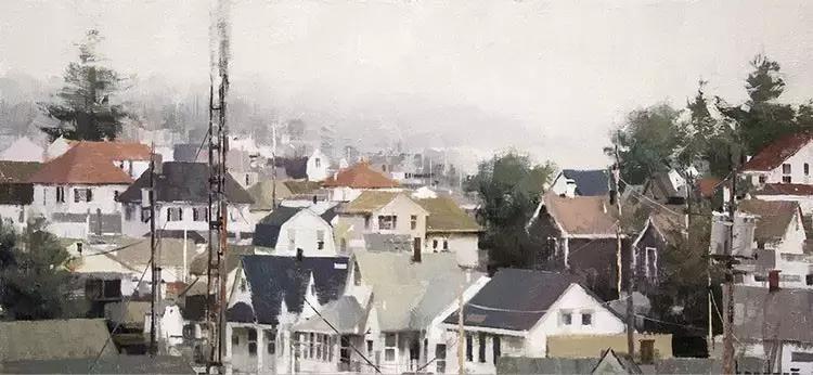 美国油画100幅欣赏,美国西部风景油画大全