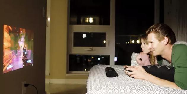 高清智能投影仪4k家用影院华为,家用便携投影智能wifi投影机