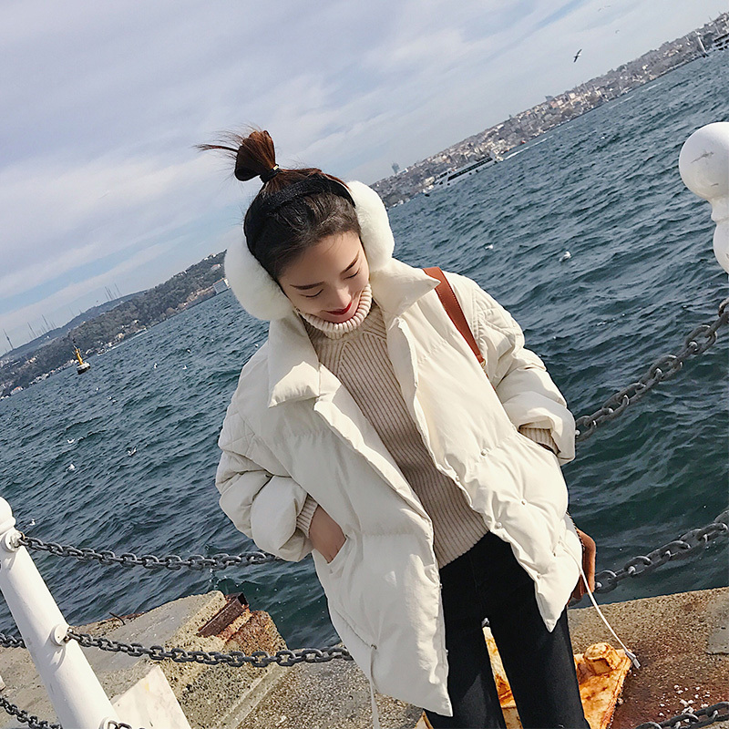 宽松潮流韩版气质棉服外套,女童洋气韩范新年棉服