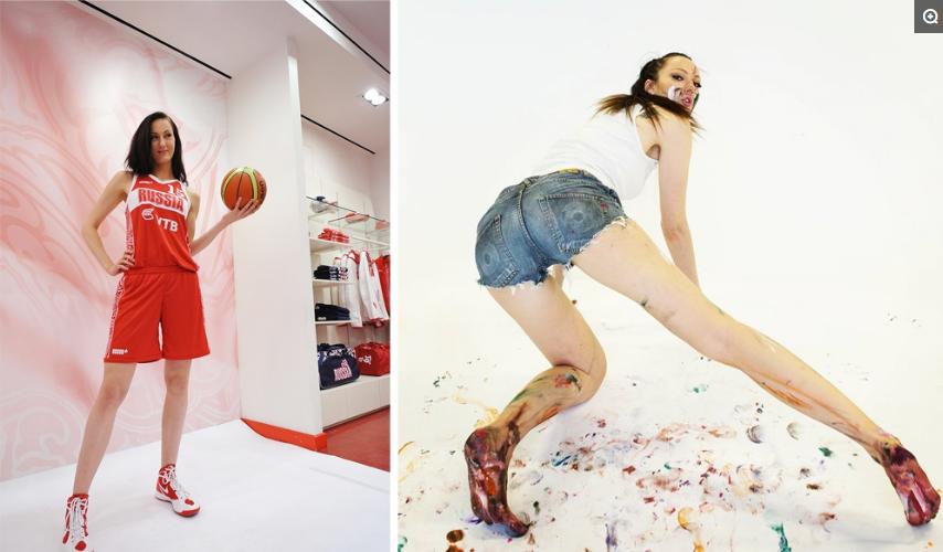 俄罗斯国家队中锋退役后成超模身高腿长均破纪录为她拍照需爬梯