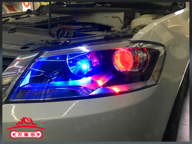 金华汽车音响改装效果图,大众朗逸plus灯光改装