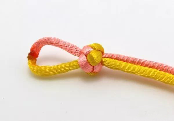 编绳双线纽扣结,编绳基础双线纽扣