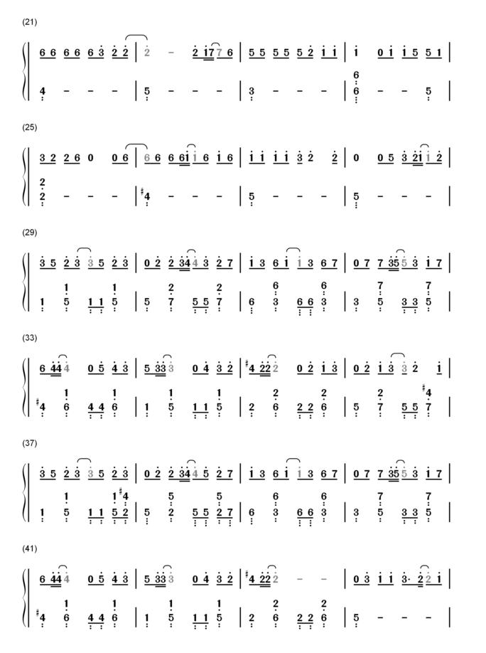 一些经典钢琴曲的简谱和五线谱给大家学习参考