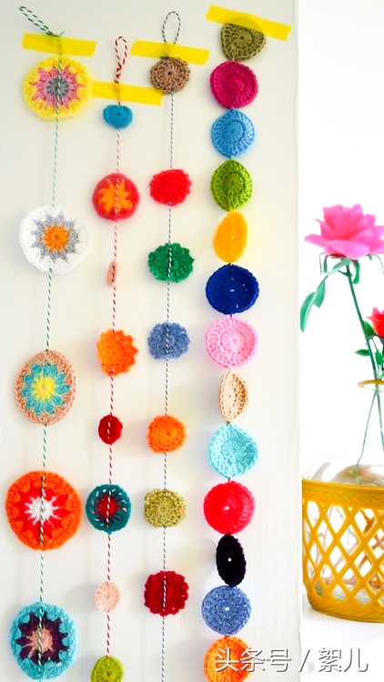 钩针家居饰品视频教程,钩针布置房间的装饰品