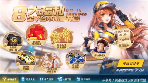 qq飞车手游回归福利和新手福利,qq飞车手游福利排行