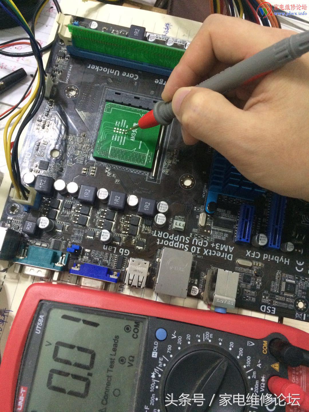 华硕m5a78l-mlx3plus如何换cpu,使用示波器维修电脑主板