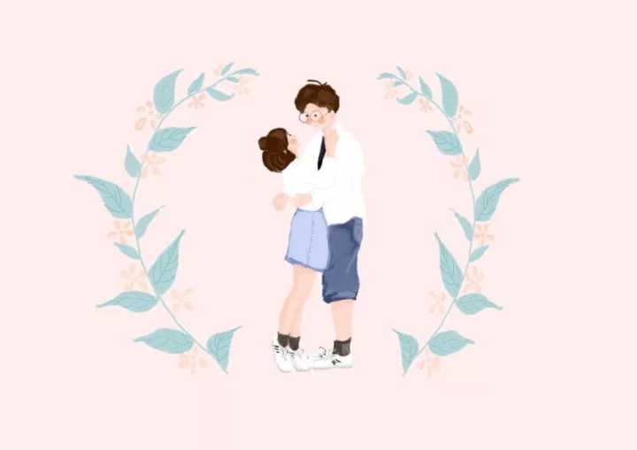 q版婚礼logo头像设计,插画头像手绘婚礼