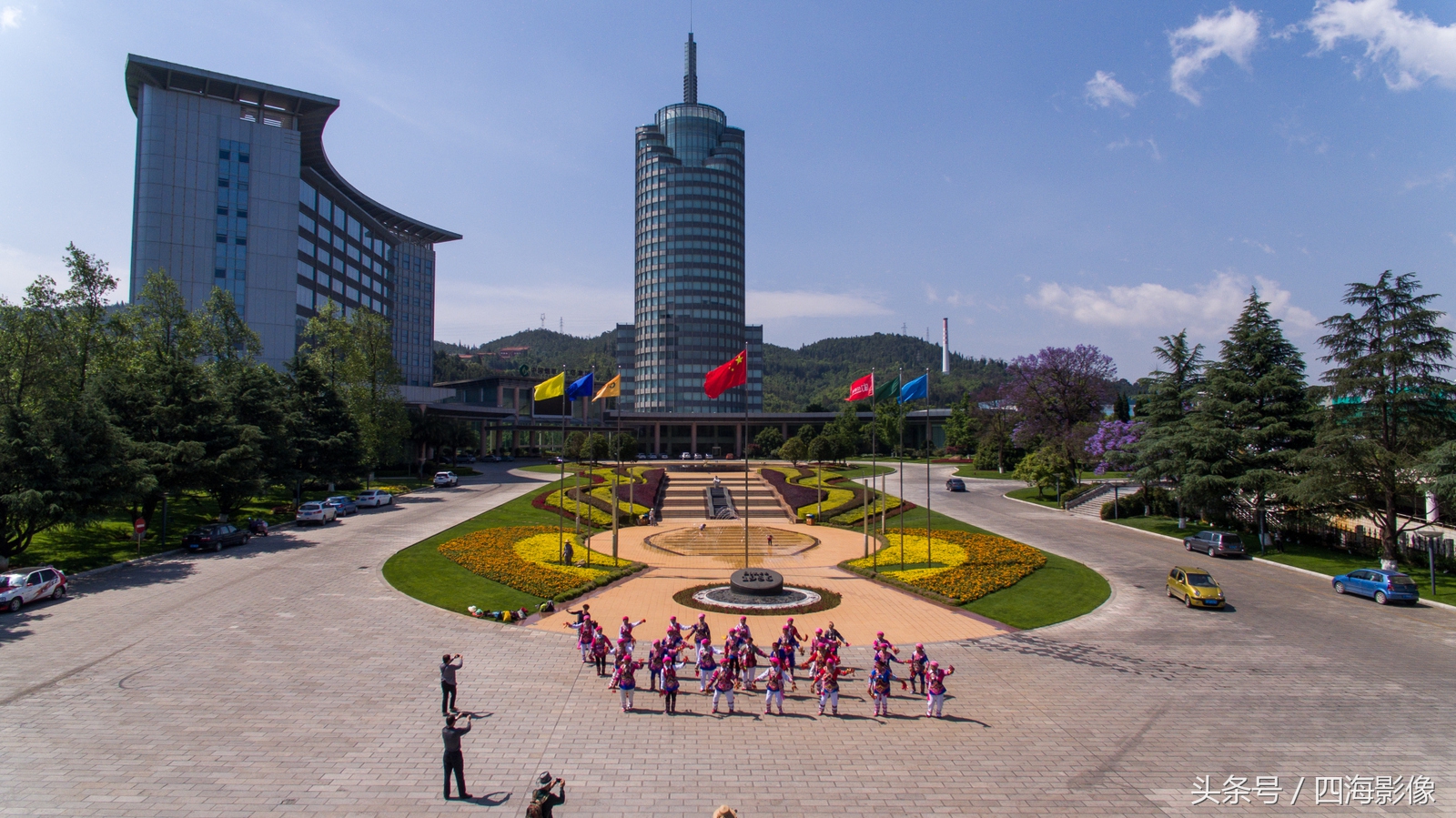 航拍云南玉溪市红塔区,红塔集团对玉溪的贡献