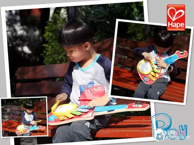 试玩|Hape*合六**一酷炫吉他,给宝宝多彩的音乐启蒙