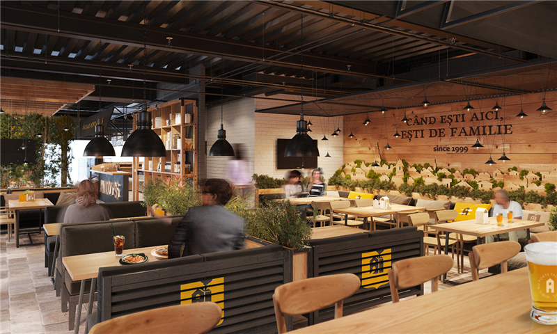 牛排披萨店的设计,比萨品牌设计