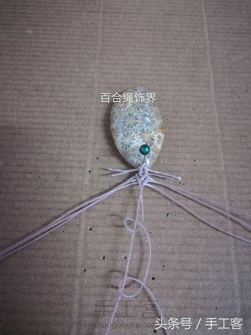 编绳项链背云的编法,宝宝平安扣编绳项链编法