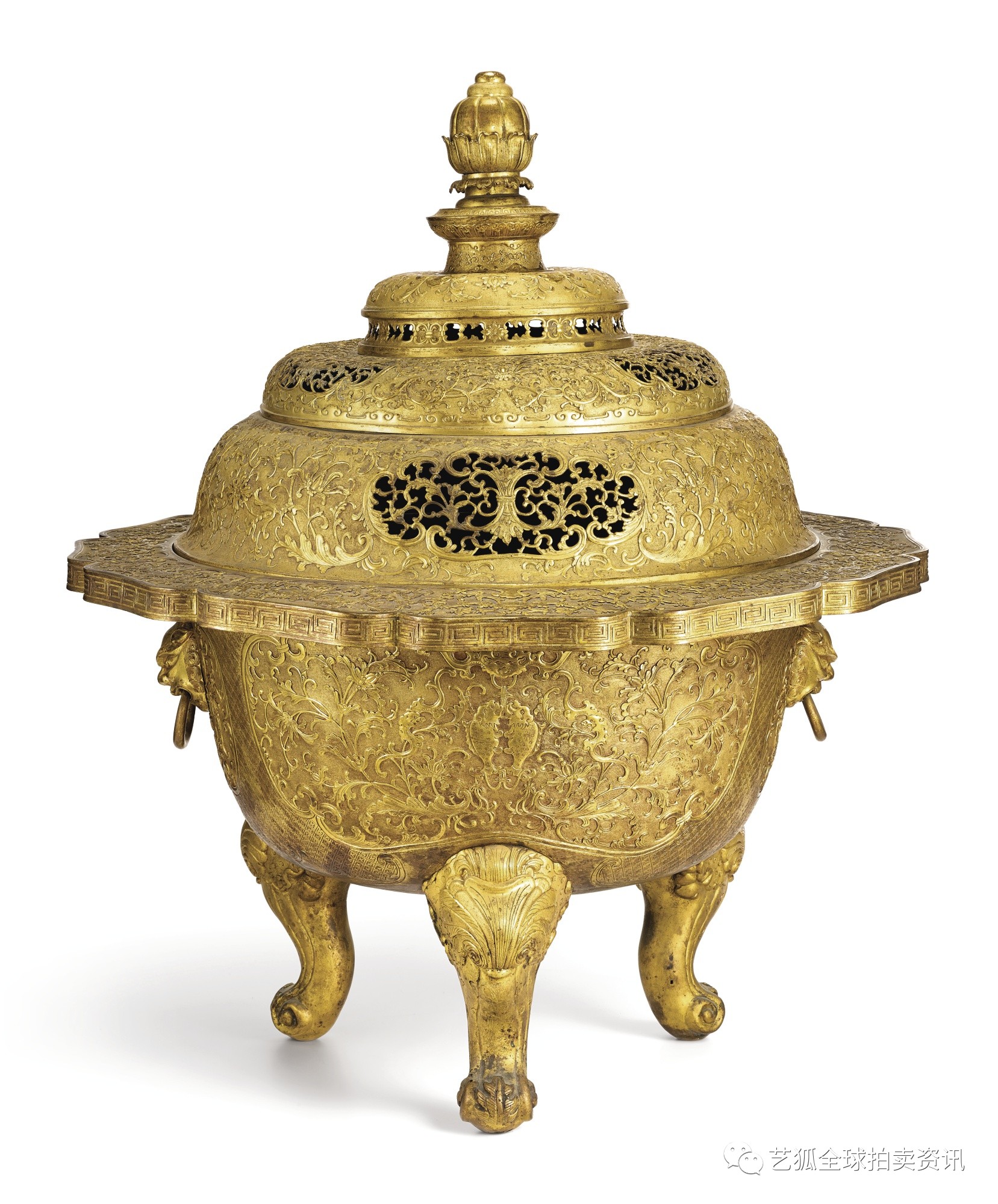 石叟镶银丝铜炉拍卖纪录,铜炉拍卖价格一览表