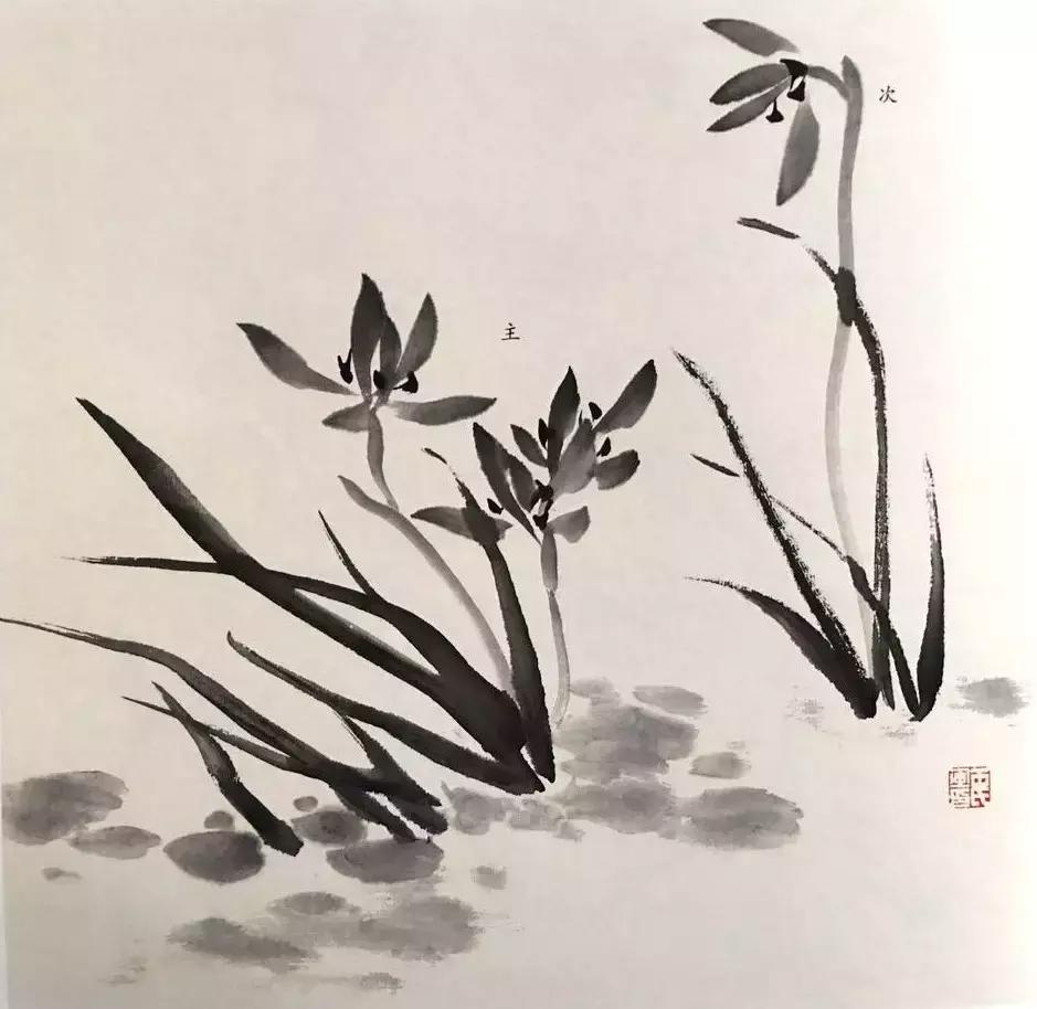 兰花绘画技法教程视频,徐湛国画兰花技法教学