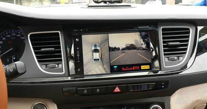 现代名图行车记录仪布线教程,现代名图360度车载全景影像