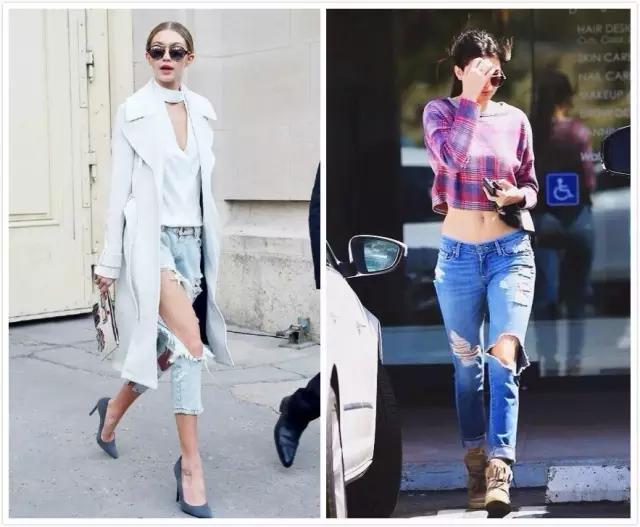 今年最潮弹力破洞微喇牛仔裤,潮流牛仔裤有哪些