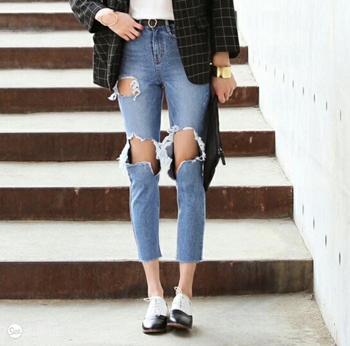 郑秀晶同款牛仔衬衫,郑秀晶蓝色衣服牛仔裤