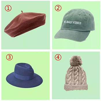 四张图选一张测试你的性格和婚姻,心理测试你喜欢哪顶帽子