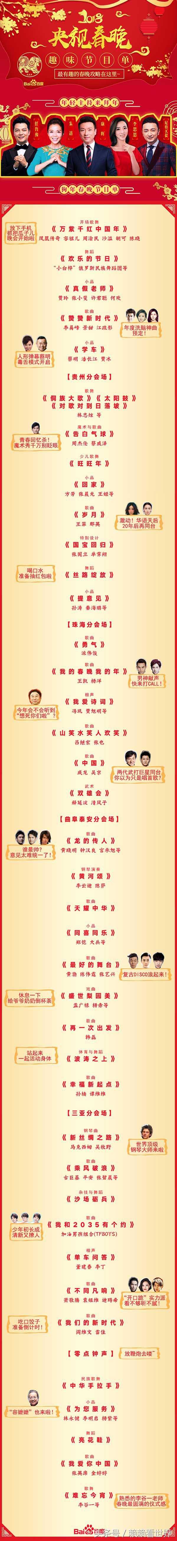 独家策划：2018央视春晚观看攻略！笑点、尿点、舔屏点都在这了