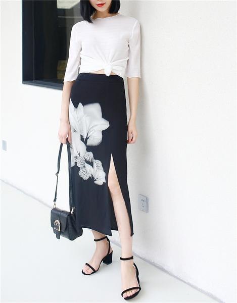 百搭一片式半身裙,百搭显瘦A字半身裙