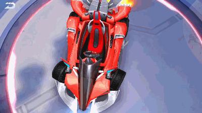 QQ飞车手游隐藏A车帝王造型还是不错5个喷口黄色火焰很酷炫