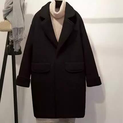 想要高级感的衣服,黑色大衣穿搭高级感小个子