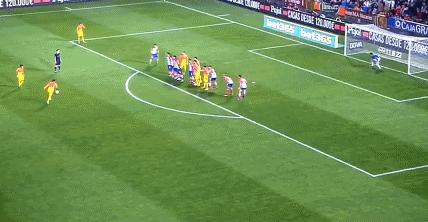 梅西任意球vsc罗任意球,梅西生涯第60次任意球破门