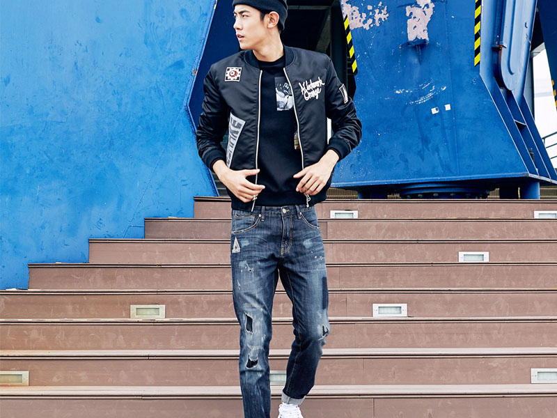 秋季潮流男裤宽松直筒,男士潮流修身夏季男裤