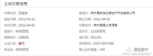 364万/亩!碧桂园来肃宁了!