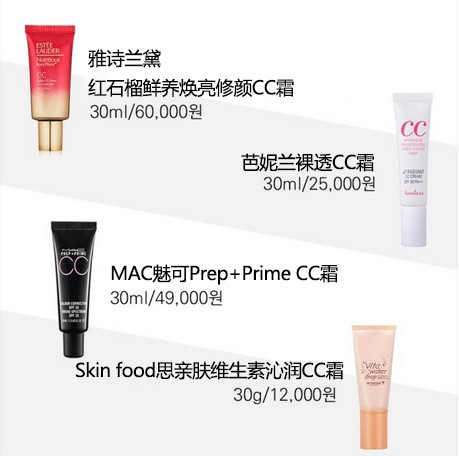 各大品牌cc霜对比,韩国cc霜排行榜前十名全部