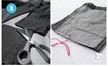 旧物改造牛仔裤收纳盒,旧牛仔改造壁挂收纳袋