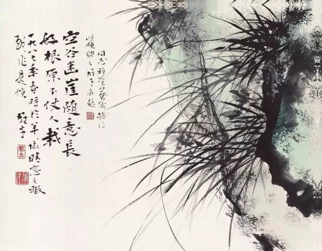 国画写意兰花入门教程视频,写意兰花菊花大师作品欣赏