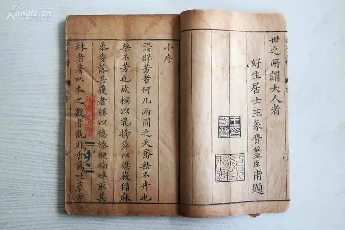 碧杜红蘅男紫女青丨明版《二如亭群芳譜》两函二十四册全