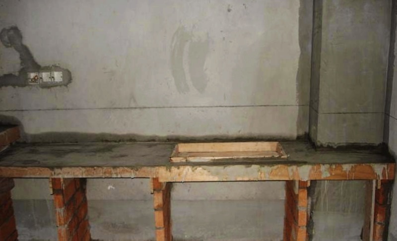 砖砌橱柜不做柜门怎么做才美观,砖砌橱柜如何免拉手