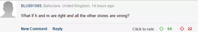 妹纸在网上痛斥HM的尺码有问题，没想到遭殃的人可真不少