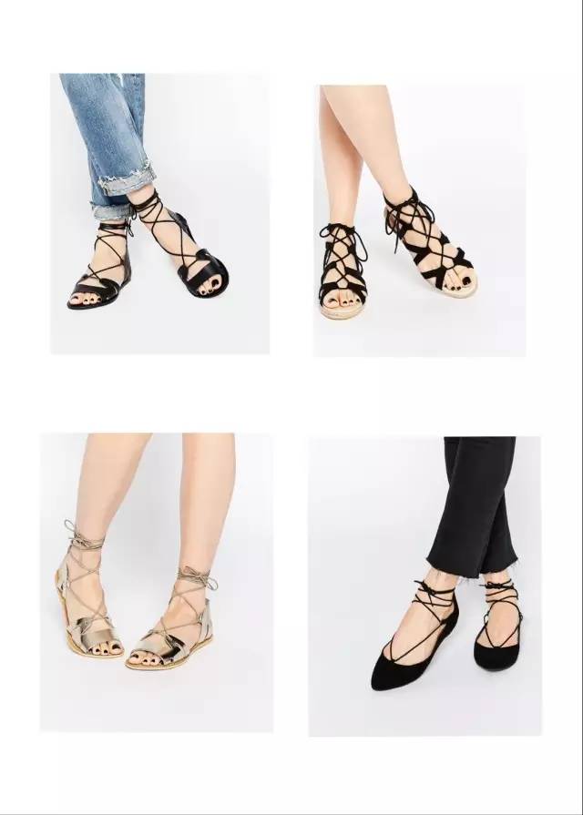 夏季必备三款潮鞋女生穿,仙女风交叉绑带鞋