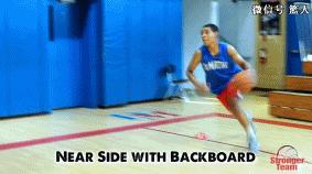 篮球传球投篮上篮组合练习小学生,击地传球上篮练习