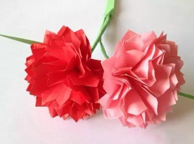 康乃馨手工折纸,康乃馨教程折纸简单又好看