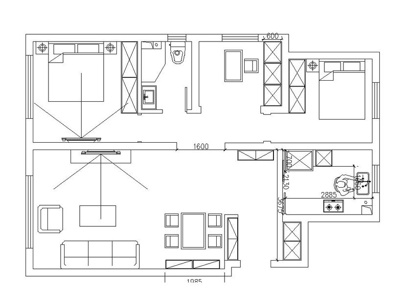 120港式轻奢装修效果图,时光小镇意式极简风格装修设计