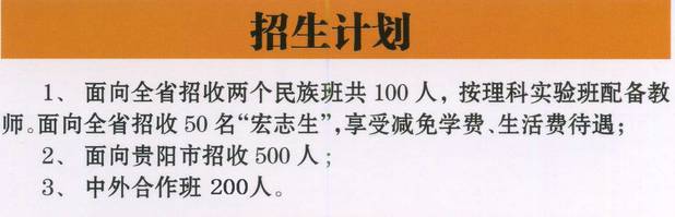 贵州有哪些高中学校,贵阳南明区450到480能上哪些高中