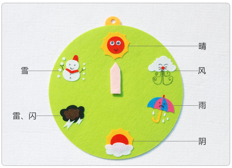 幼儿园关于天气的玩教具,时钟日历教具
