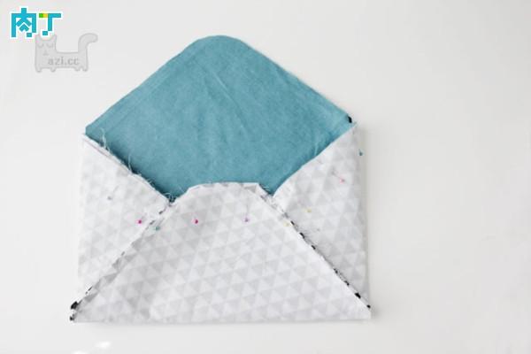信封式手拿包布艺,布艺钱包的缝制方法图解