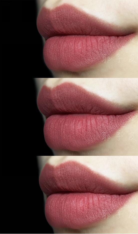 紫调豆沙色口红和红调豆沙色口红,巴黎欧莱雅161口红轻吻豆沙